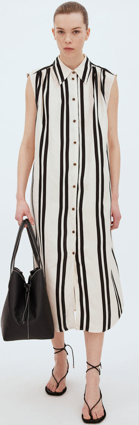 Sukienka H & M szmizjerka maxi z tkaniny