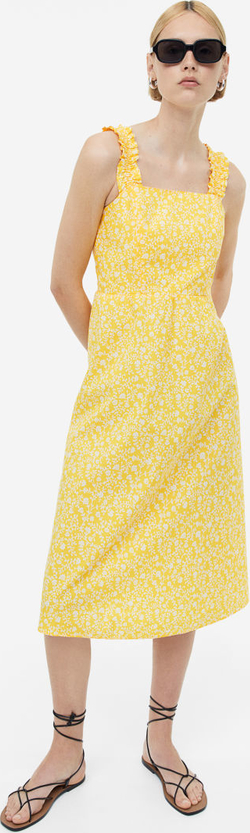 Sukienka H & M w stylu casual midi z dekoltem w kształcie litery v