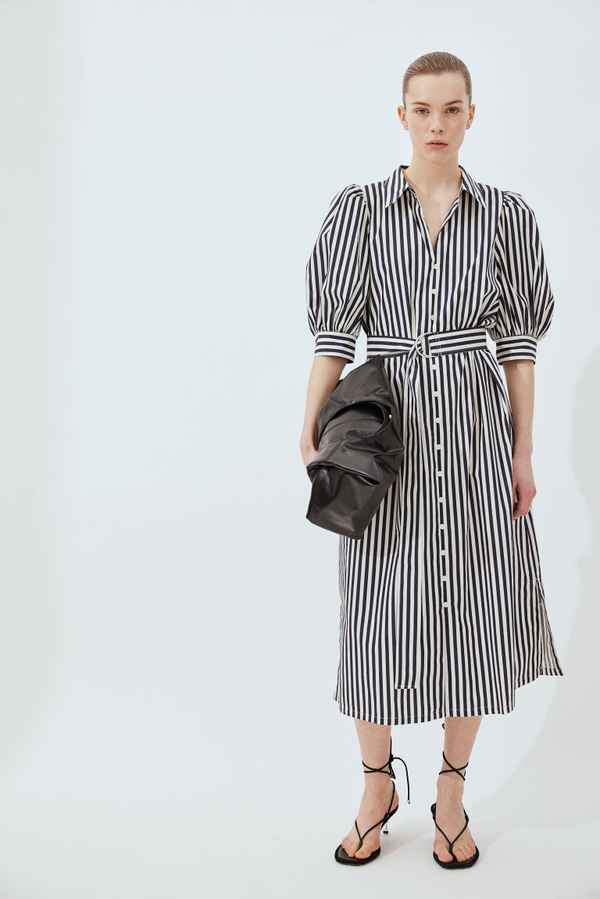 Sukienka H & M w stylu casual szmizjerka z tkaniny
