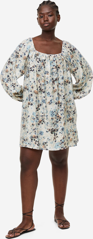 Sukienka H & M w stylu casual z dekoltem w karo mini