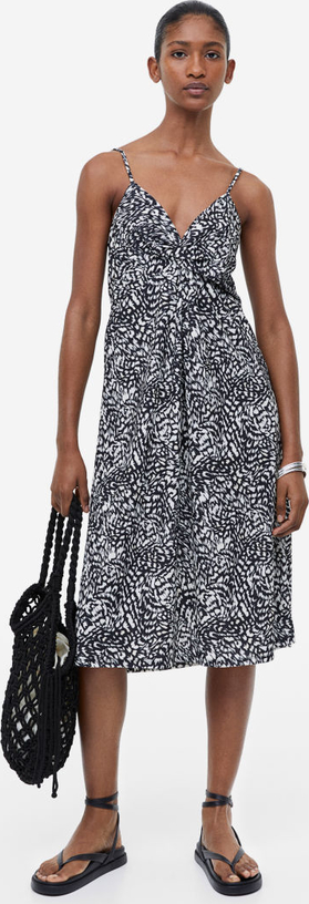 Sukienka H & M w stylu casual z dekoltem w kształcie litery v midi