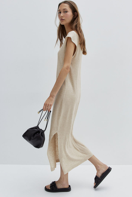 Sukienka H & M w stylu casual z lnu