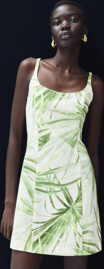 Sukienka H & M w stylu casual z tkaniny na ramiączkach