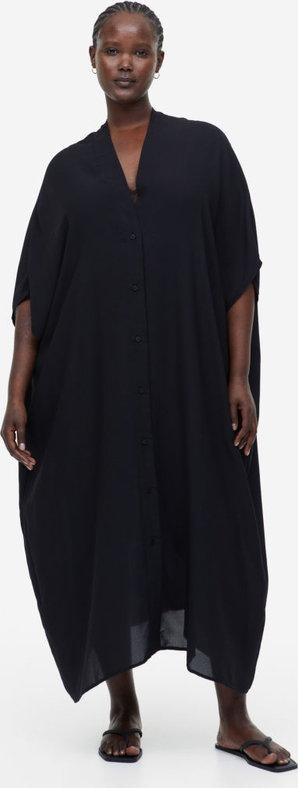 Sukienka H & M z dekoltem w kształcie litery v maxi oversize