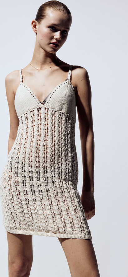Sukienka H & M z dekoltem w kształcie litery v mini na ramiączkach