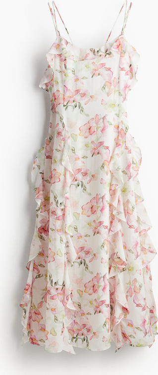 Sukienka H & M z dekoltem w kształcie litery v na ramiączkach maxi