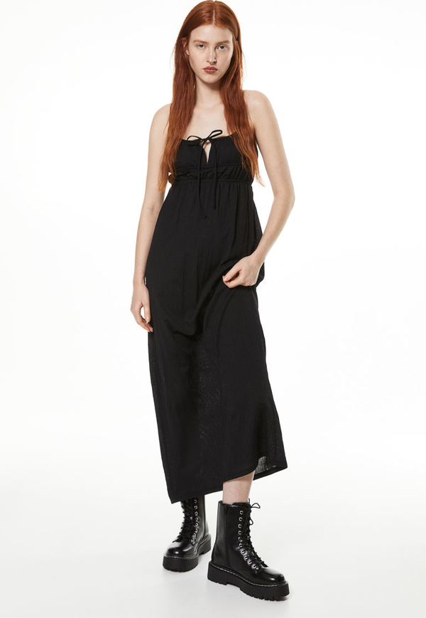 Sukienka H & M z dekoltem w kształcie litery v na ramiączkach z dżerseju