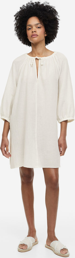 Sukienka H & M z długim rękawem mini z bawełny