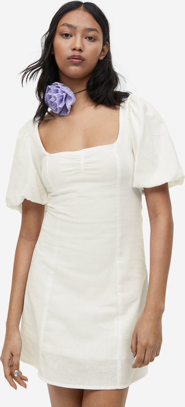Sukienka H & M z krótkim rękawem z tkaniny mini