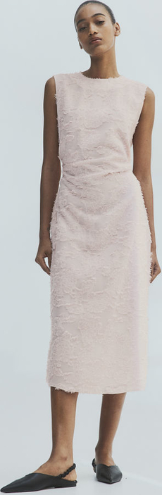 Sukienka H & M z okrągłym dekoltem midi