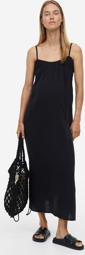 Sukienka H & M z okrągłym dekoltem z bawełny w stylu casual