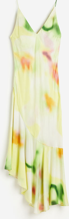 Sukienka H & M z tkaniny asymetryczna z dekoltem w kształcie litery v