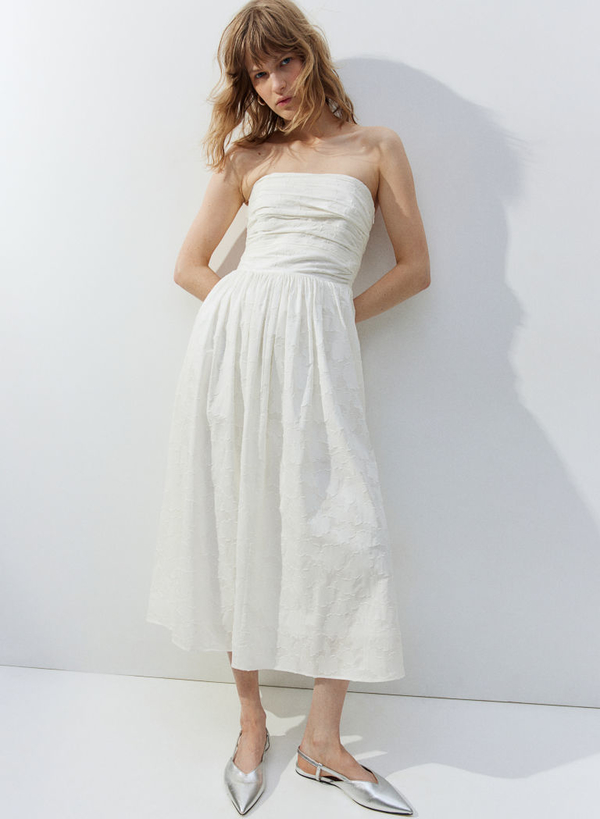 Sukienka H & M z tkaniny bez rękawów
