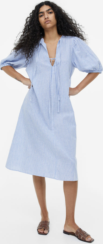 Sukienka H & M z tkaniny midi koszulowa