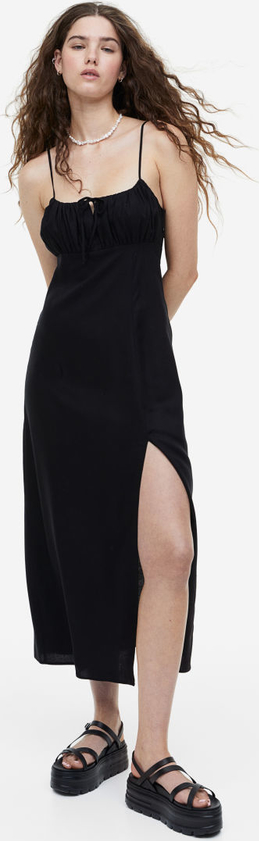 Sukienka H & M z tkaniny prosta na ramiączkach