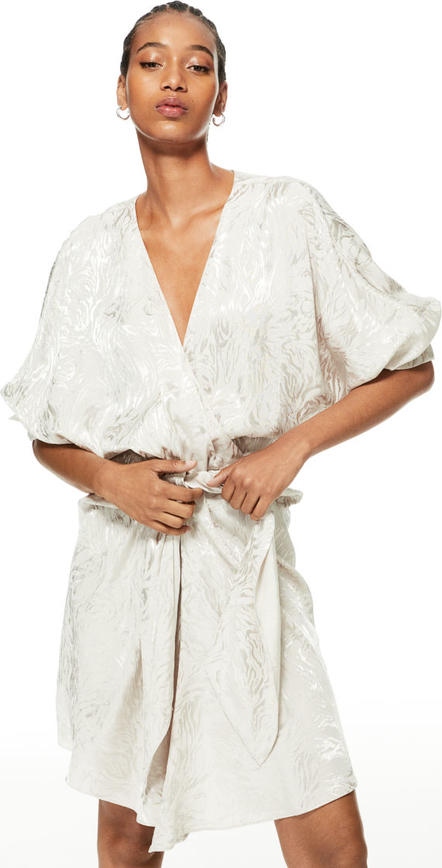Sukienka H & M z tkaniny w stylu casual z dekoltem w kształcie litery v