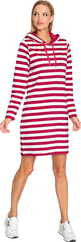 Sukienka Heine z bawełny mini z długim rękawem