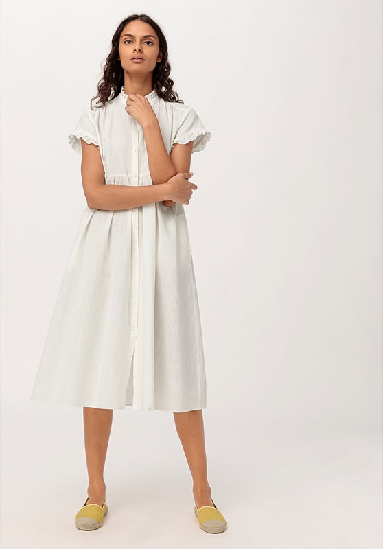 Sukienka hessnatur z bawełny midi w stylu casual