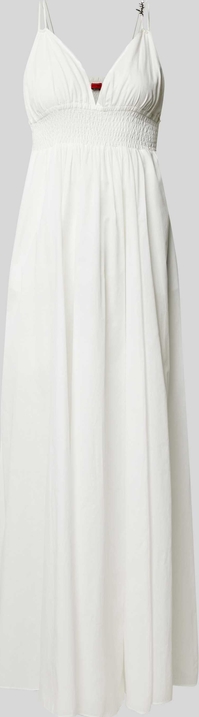 Sukienka Hugo Boss na ramiączkach maxi z dekoltem w kształcie litery v