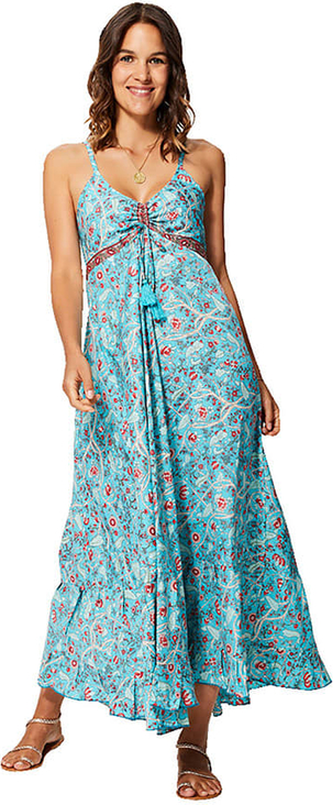 Sukienka Ipanima rozkloszowana maxi z dekoltem w kształcie litery v
