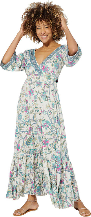 Sukienka Ipanima w stylu casual z długim rękawem z dekoltem w kształcie litery v
