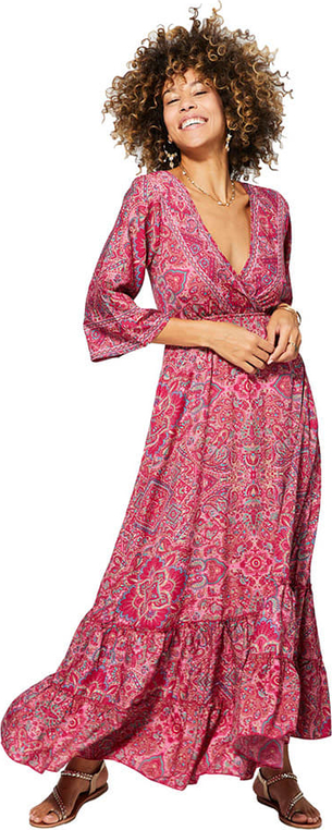Sukienka Ipanima z długim rękawem z dekoltem w kształcie litery v