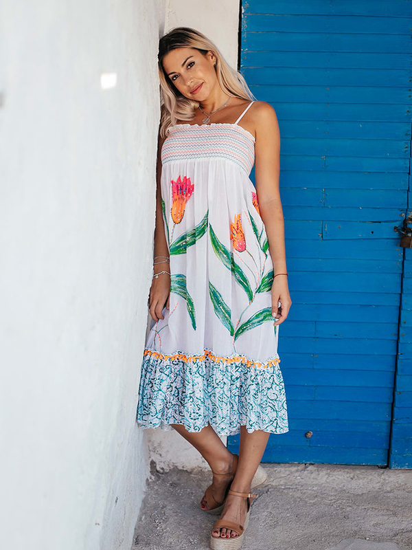 Sukienka Isla Bonita By Sigris bez rękawów oversize w stylu casual