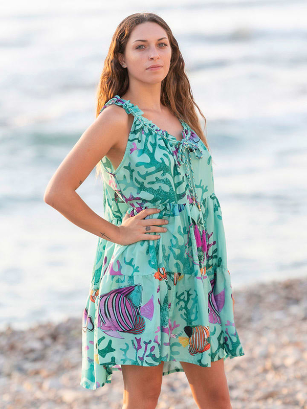 Sukienka Isla Bonita By Sigris na ramiączkach mini rozkloszowana