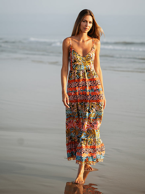 Sukienka Isla Bonita By Sigris prosta z bawełny na ramiączkach
