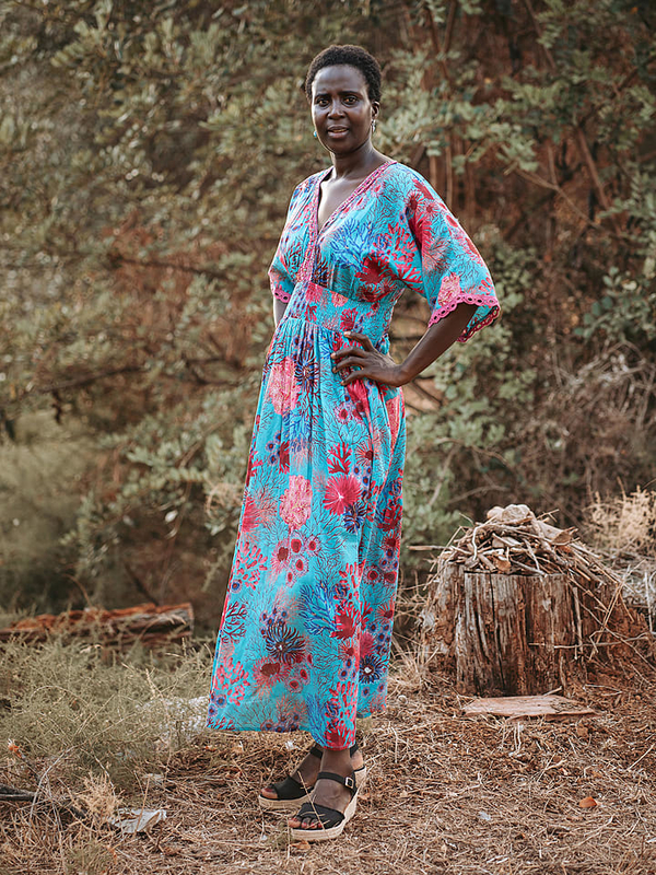 Sukienka Isla Bonita By Sigris prosta z bawełny w stylu boho