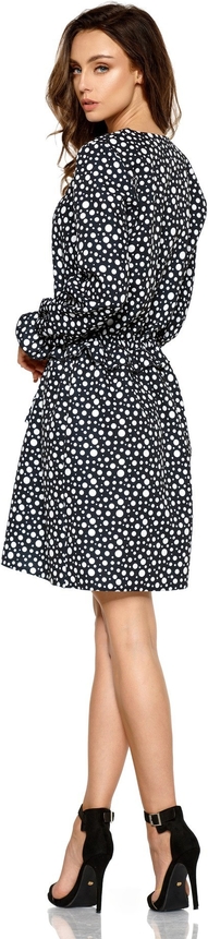 Sukienka issysklep.pl mini z dekoltem w kształcie litery v z długim rękawem