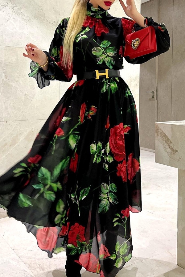 Sukienka IVET maxi w stylu klasycznym