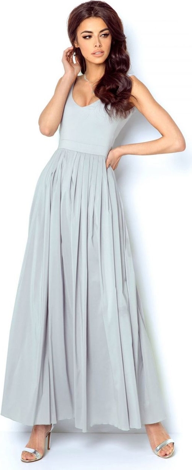Sukienka Ivon bez rękawów z szyfonu z dekoltem w kształcie litery v