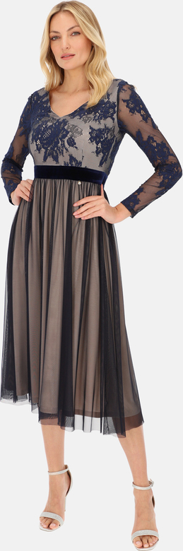 Sukienka L’AF midi z dekoltem w kształcie litery v