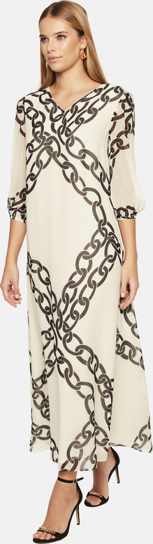 Sukienka L’AF z dekoltem w kształcie litery v z długim rękawem