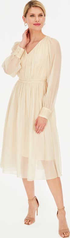 Sukienka L’AF z szyfonu z dekoltem w kształcie litery v w stylu casual