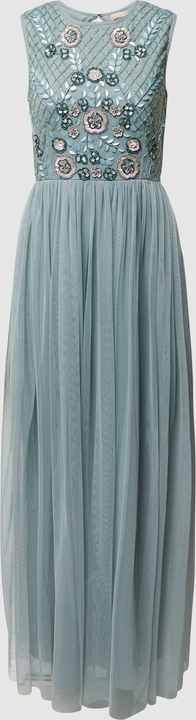 Sukienka Lace & Beads z tiulu maxi rozkloszowana