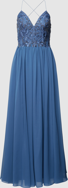 Sukienka Laona maxi bez rękawów z dekoltem w kształcie litery v