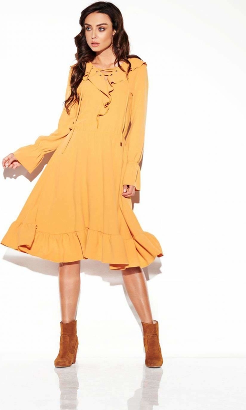 Sukienka Lemoniade rozkloszowana z długim rękawem w stylu casual