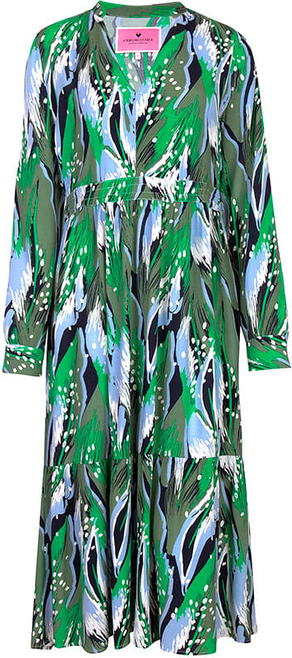 Sukienka Lieblingsstück w stylu casual maxi z dekoltem w kształcie litery v