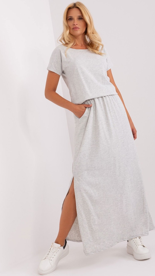 Sukienka Lily Rose z krótkim rękawem maxi z bawełny