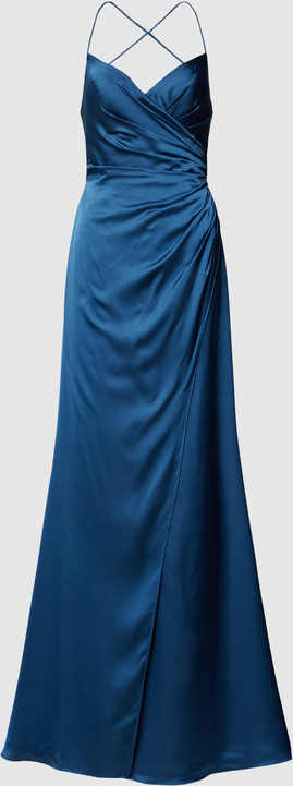 Sukienka Luxuar Fashion na ramiączkach z dekoltem w kształcie litery v maxi