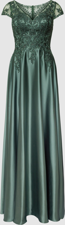 Sukienka Luxuar Fashion z dekoltem w kształcie litery v maxi