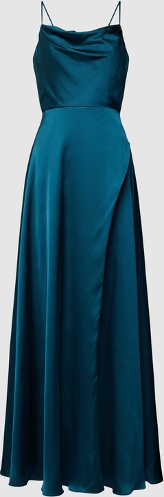 Sukienka Luxuar Fashion z dekoltem w kształcie litery v maxi na ramiączkach
