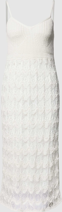 Sukienka Marc Cain z dekoltem w kształcie litery v maxi z bawełny