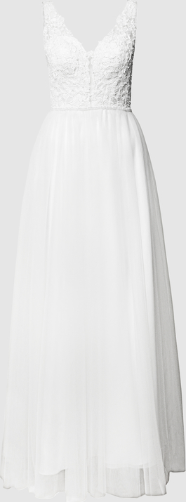 Sukienka Mascara z szyfonu z dekoltem w kształcie litery v maxi
