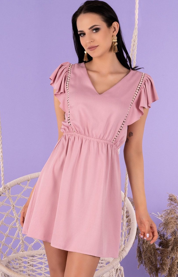 Sukienka MERRIBEL w stylu casual mini z dekoltem w kształcie litery v