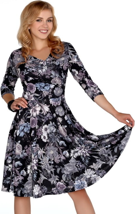 Sukienka MERRIBEL w stylu casual z długim rękawem z dekoltem w kształcie litery v