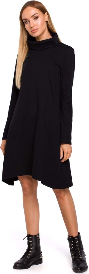 Sukienka MOE z bawełny z golfem w stylu casual