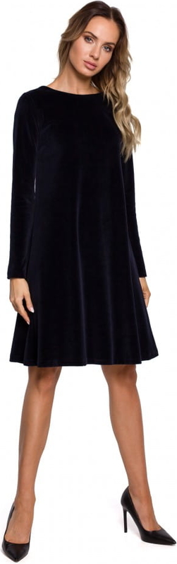 Sukienka MOE z okrągłym dekoltem w stylu casual mini